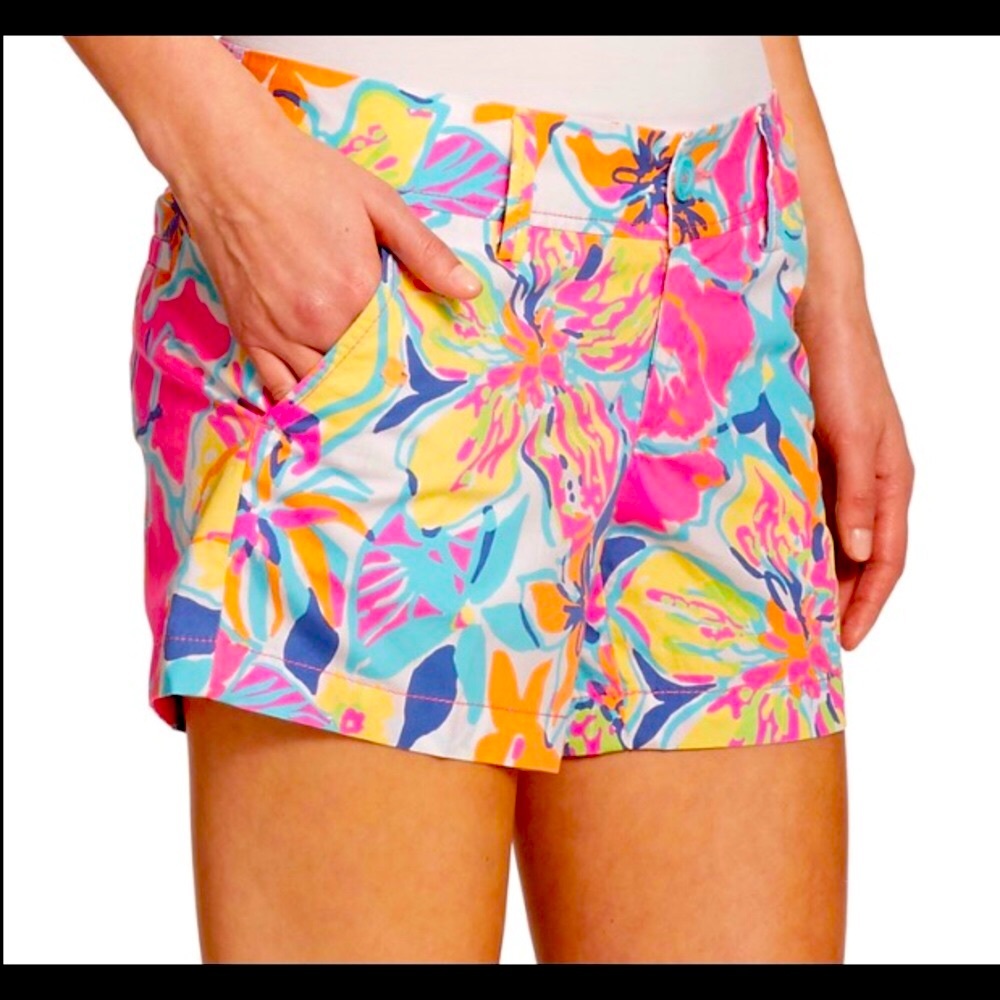 Lilly Pulitzer shorts with cute bright neon print
